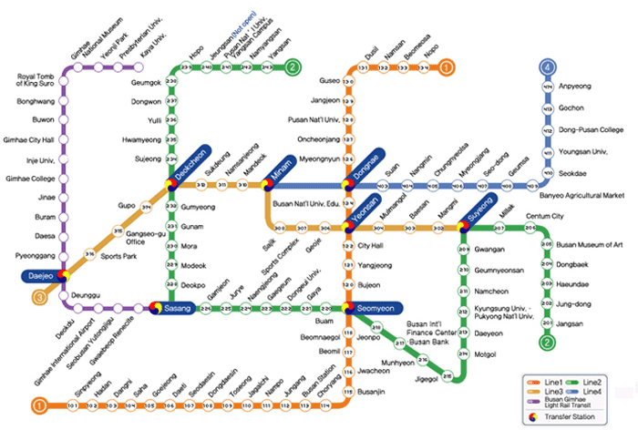 Busan Subway Map